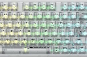 Teclado Gamer Redragon Irelia Pro K658CTB-RGB-Pro Sem Fio - Preto Transparente