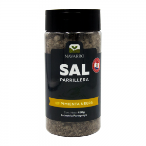 Sal Grosso Para Churrasco Navarro Com Pimenta Preta 450g