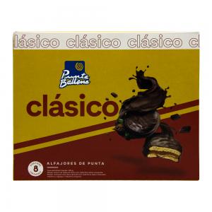 Alfajor Punta Ballena Clásico Recheio Doce De Leite Cobertura Chocolate Ao Leite 8x48G