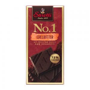 BARRA CHOCOLATE AMARGO 72% CACAU ECUADOR 100G SAROTTI