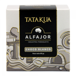 Alfajor Artesanal Tatakua Recheado Doce De Leite Cobertura Chocolate Branco 80g